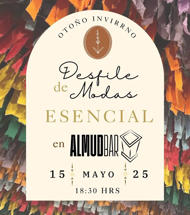 Afiche del desfile de modas Esencial en Almud