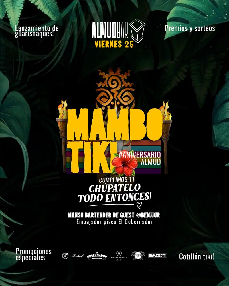 Afiche Mambo Tiki del aniversario 11